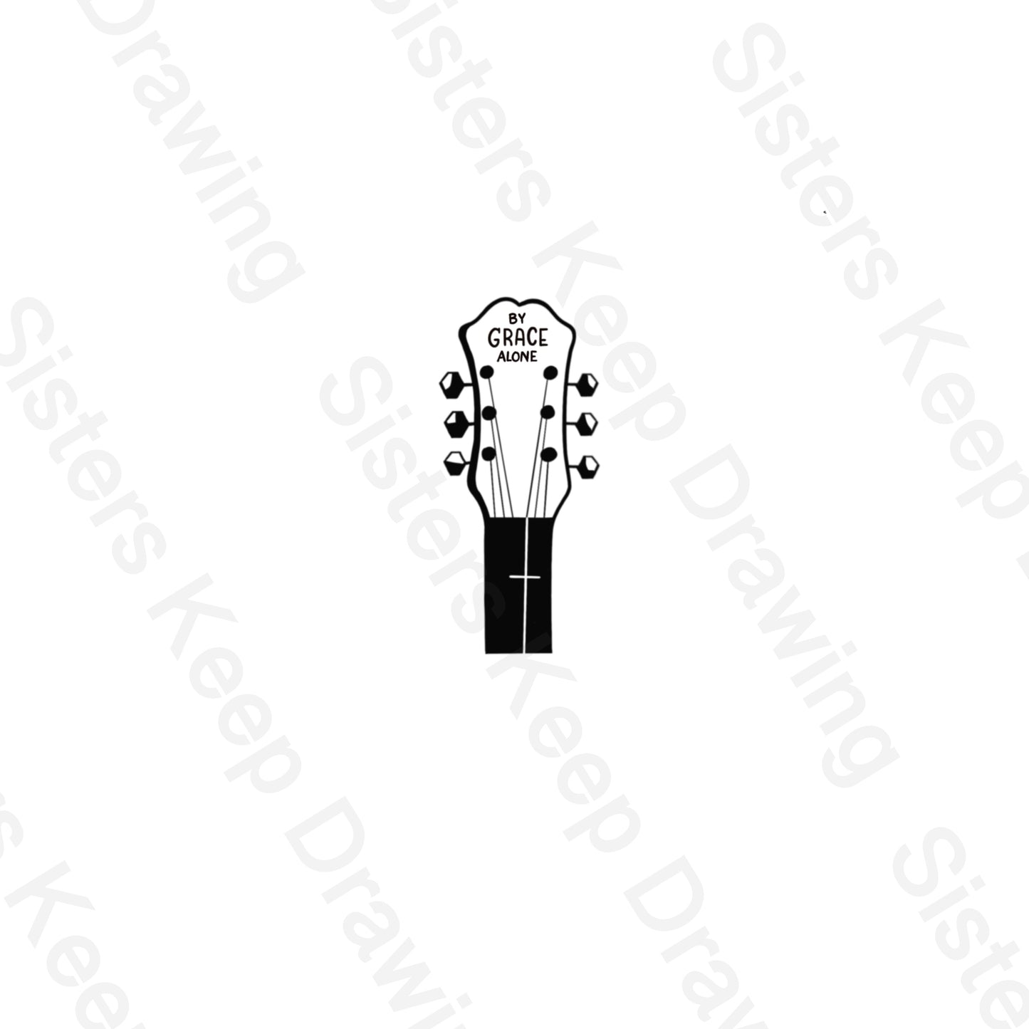 Guitar Head/Cross-Tattoo Transparent PNG