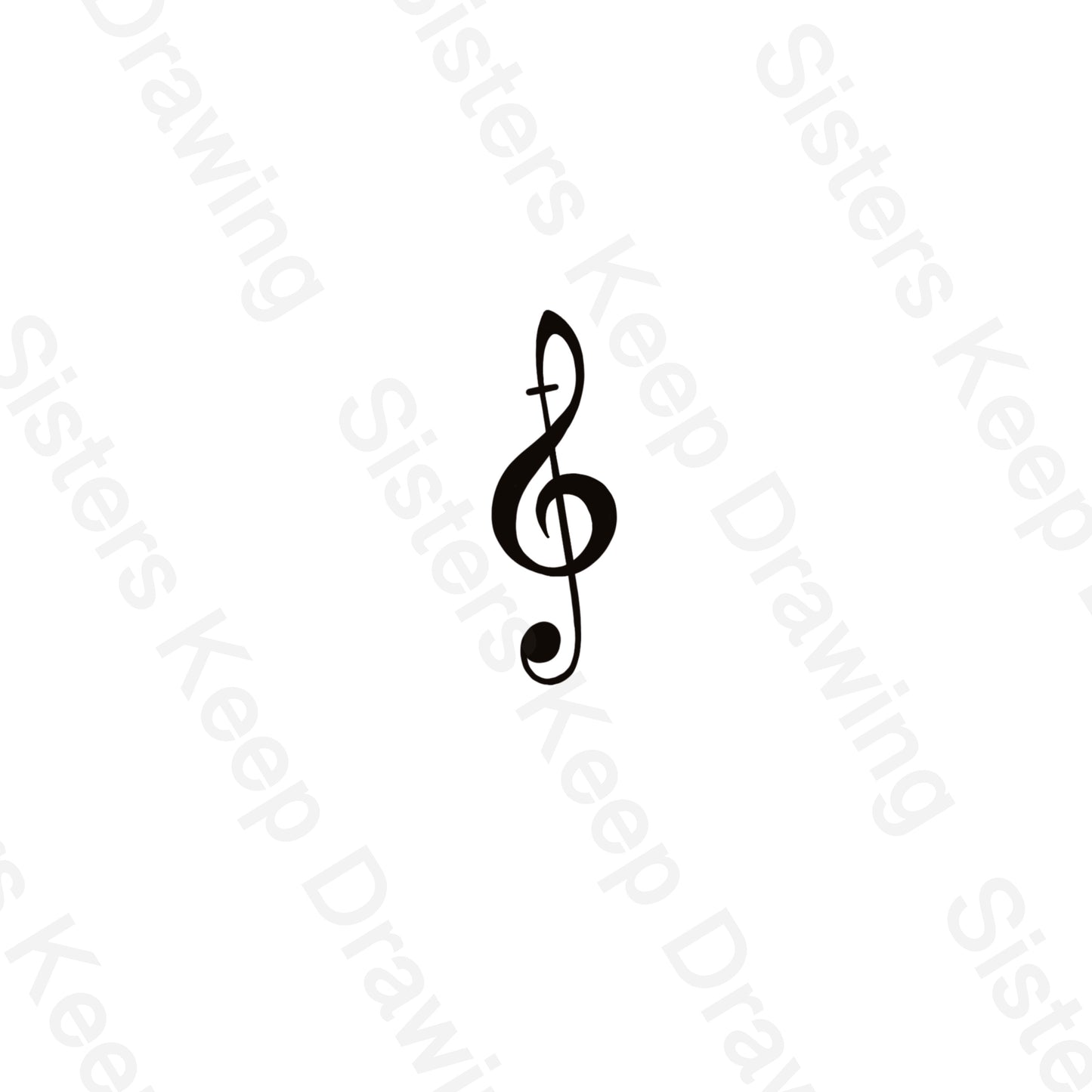 Treble Clef Cross-Tattoo Transparent PNG