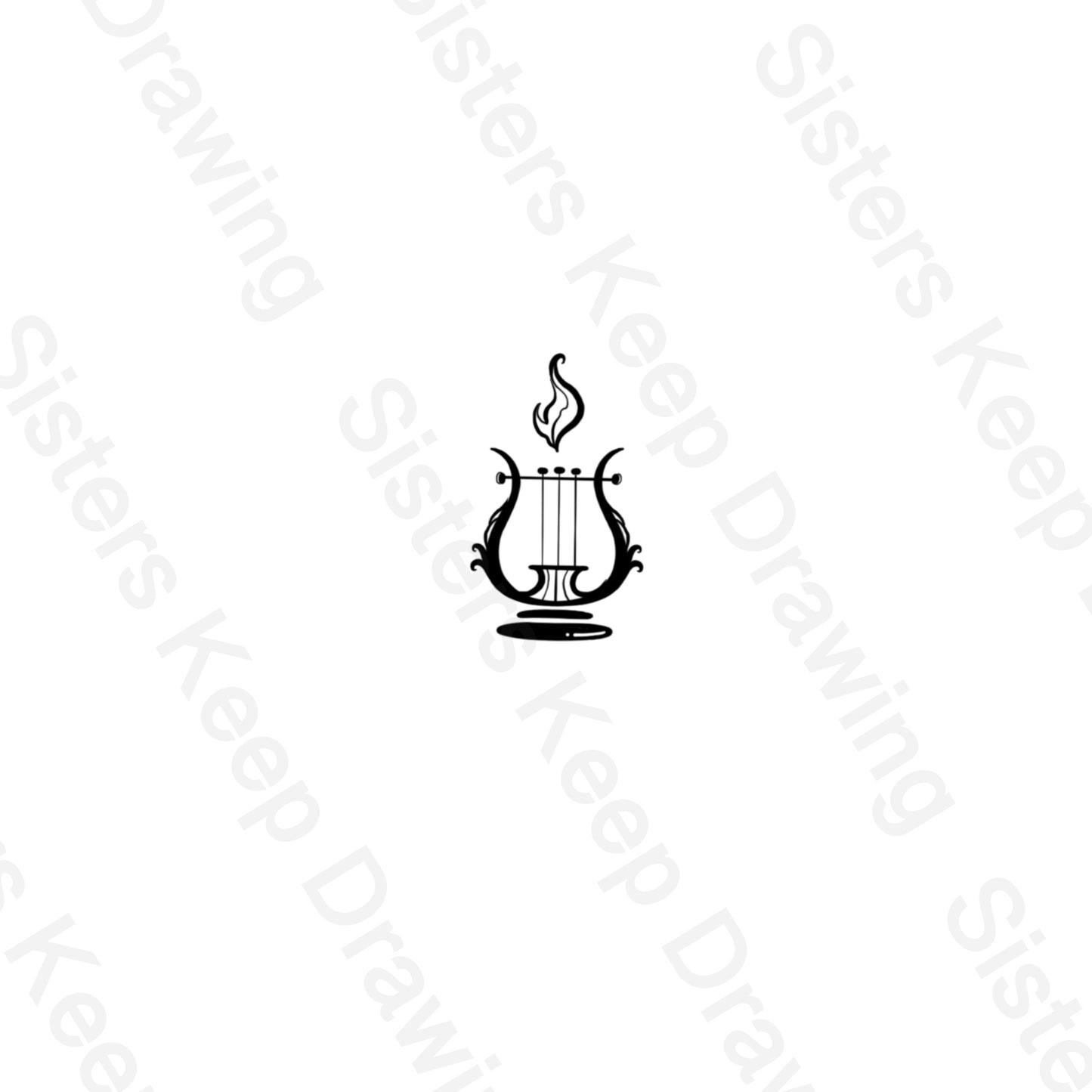 Davids Harp/Tounge of Fire-Tattoo Transparent PNG