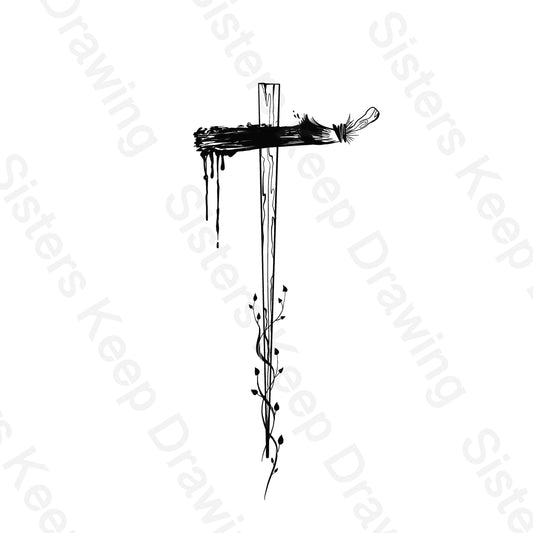Blood brushed over doorpost Cross-Spine Tattoo-Tattoo Transparent PNG