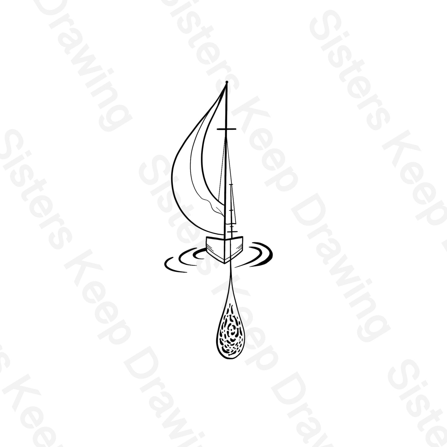 Cast your net to the other side-Tattoo Transparent PNG