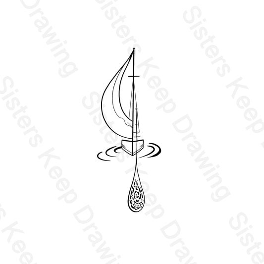 Cast your net to the other side-Tattoo Transparent PNG