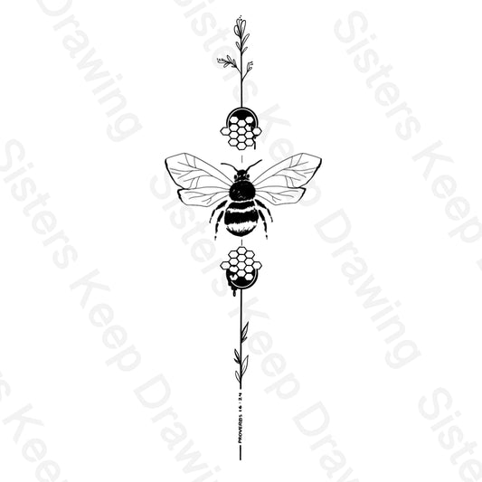 Pleasent words are as a Honeycomb-Spine Tattoo Transparent PNG