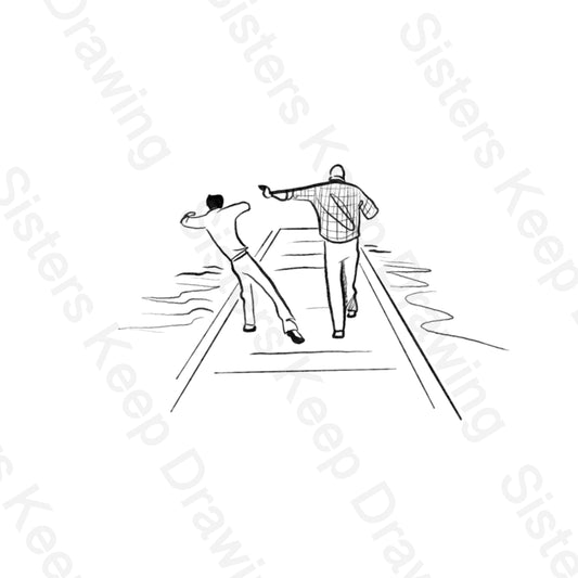 Luke pushes Jess off of the bridge  -Gilmore Girls Tattoo Transparent PNG