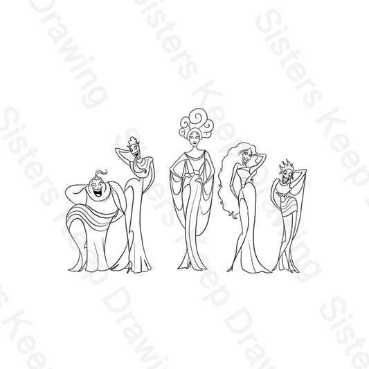 Muses - Hercules Tattoo Transparent Permission PNG- instant download digital printable artwo