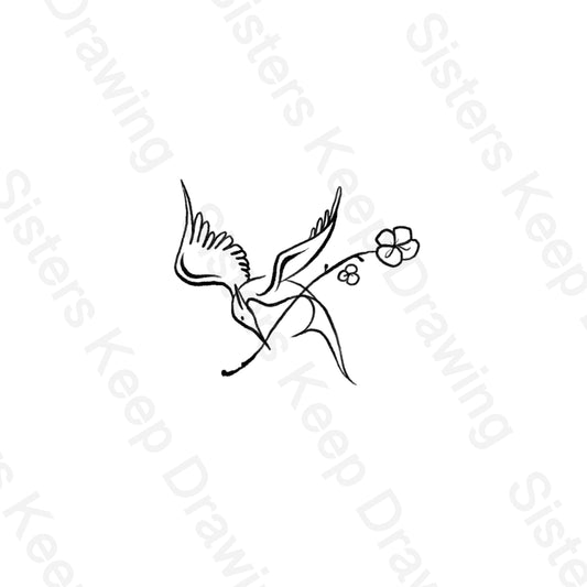Mockingjay with flower-Hunger Games- Tattoo Transparent Png