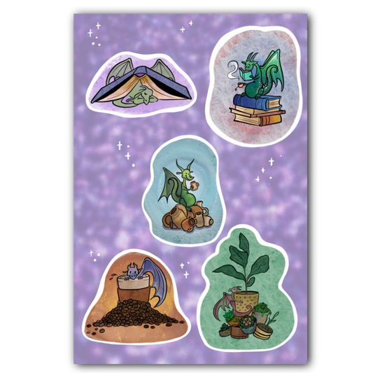 Tiny Dragon 2 -Sticker Sheet