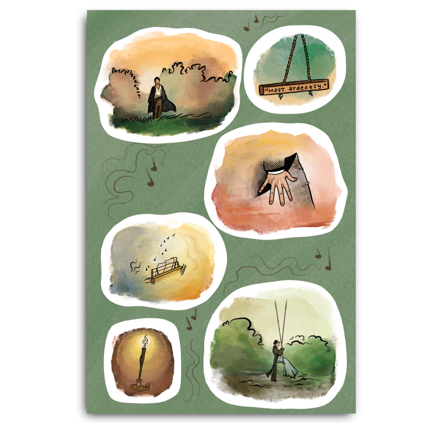 Pride and Prejudice Sticker Sheet