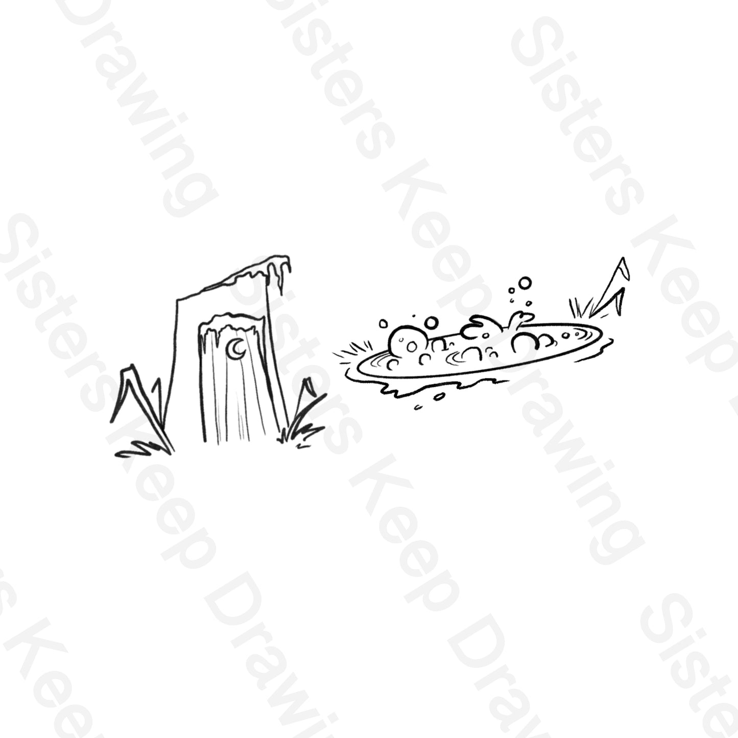 Outhouse mudhouse sheek Tattoo Transparent Permission PNG- instant download digital printable artwork