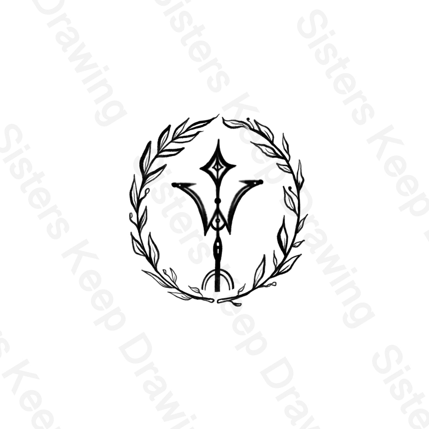 Percy jackson laurel crown and trident  - Tattoo Transparent Permission P