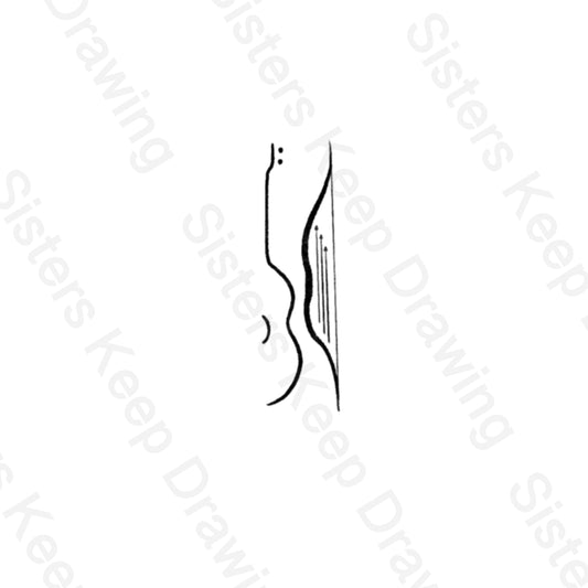 Lucy Grays Guitar and Katniss bow -Hunger Games- Tattoo Transparent Png