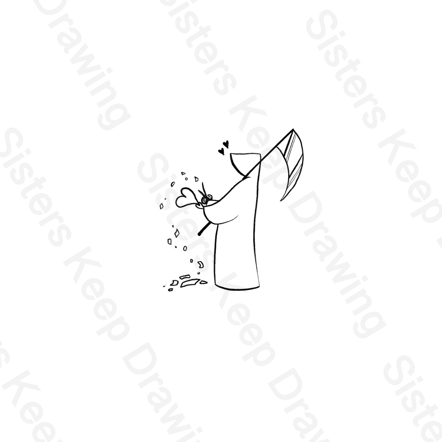 Grim Reaper makes a Valentine-Tattoo Transparent PNG