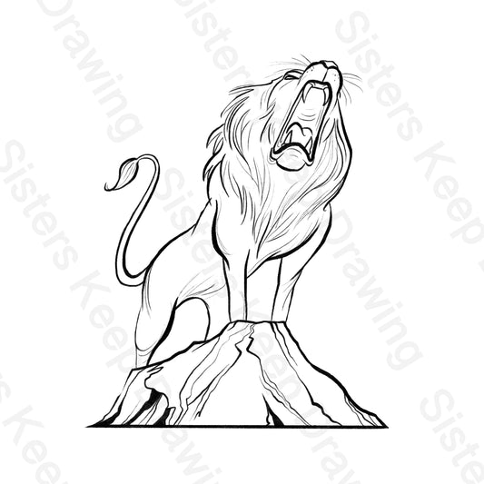 Lion Roaring Bible Tattoo Transparent PNG