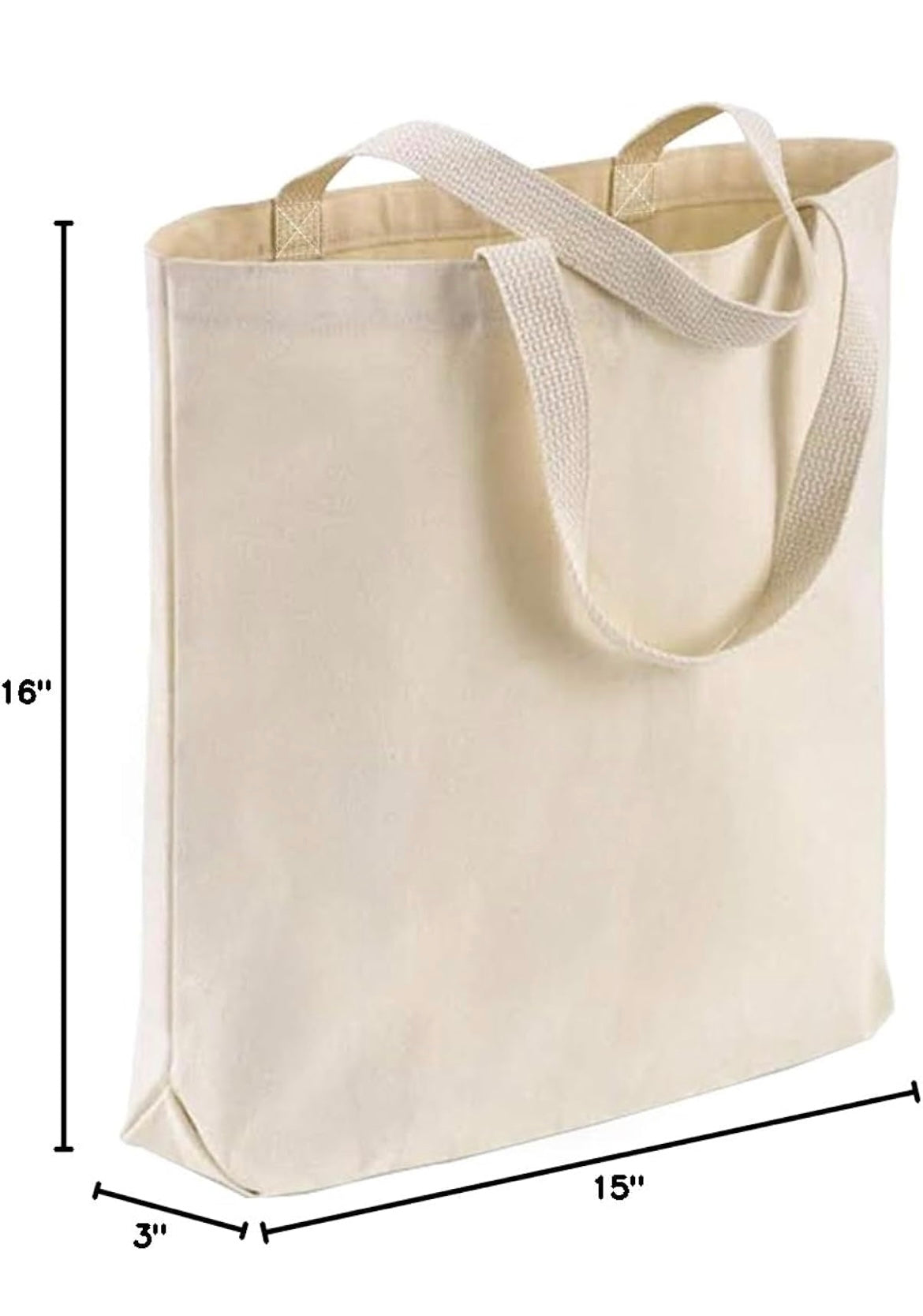 Pick up your Cross -Sturdy Canvas Tote Bags with Bottom 15"W x 16"H x 3"G