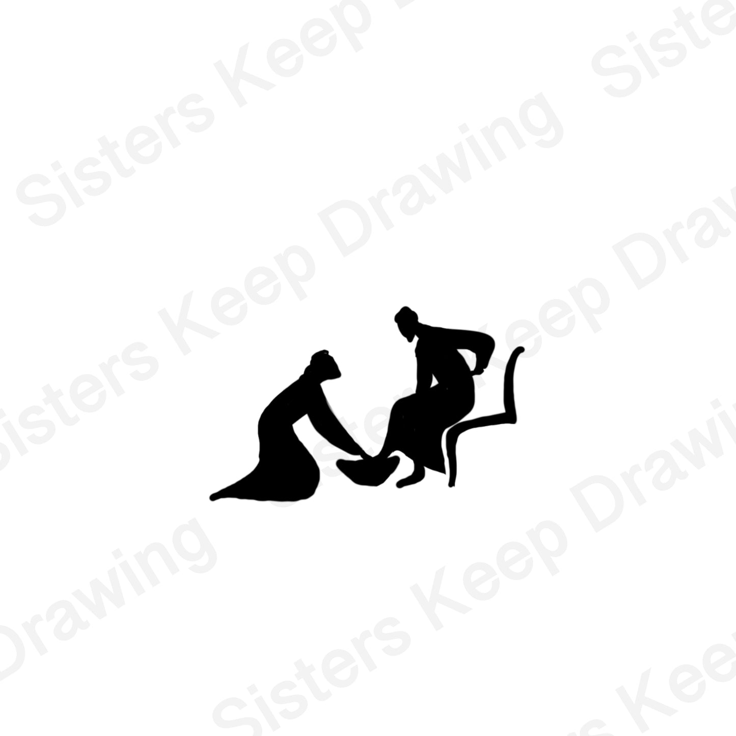 Jesus Washing Feet -Bible - Tattoo Transparent PNG