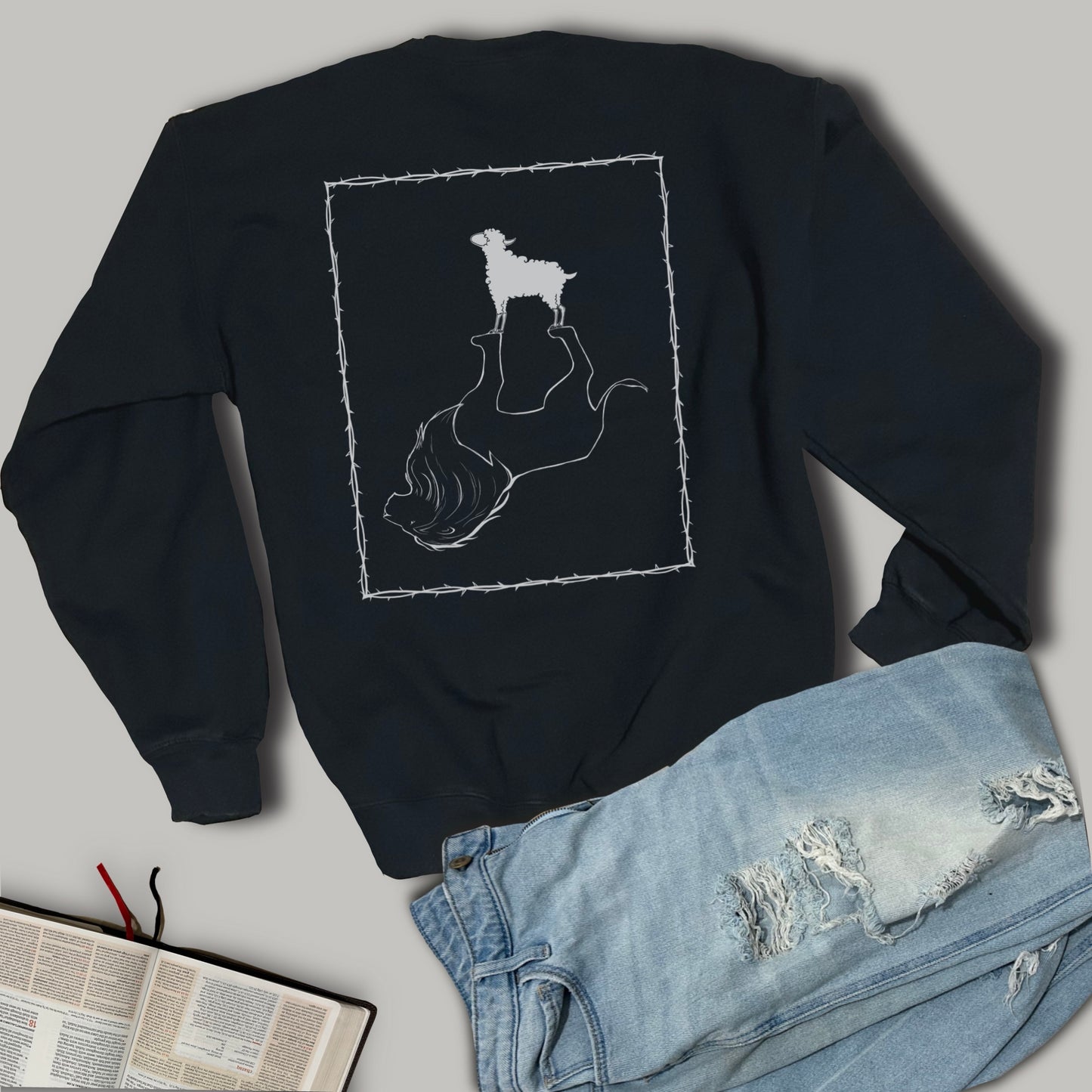 Lamb with Lion Shadow - Softstyle Crewneck