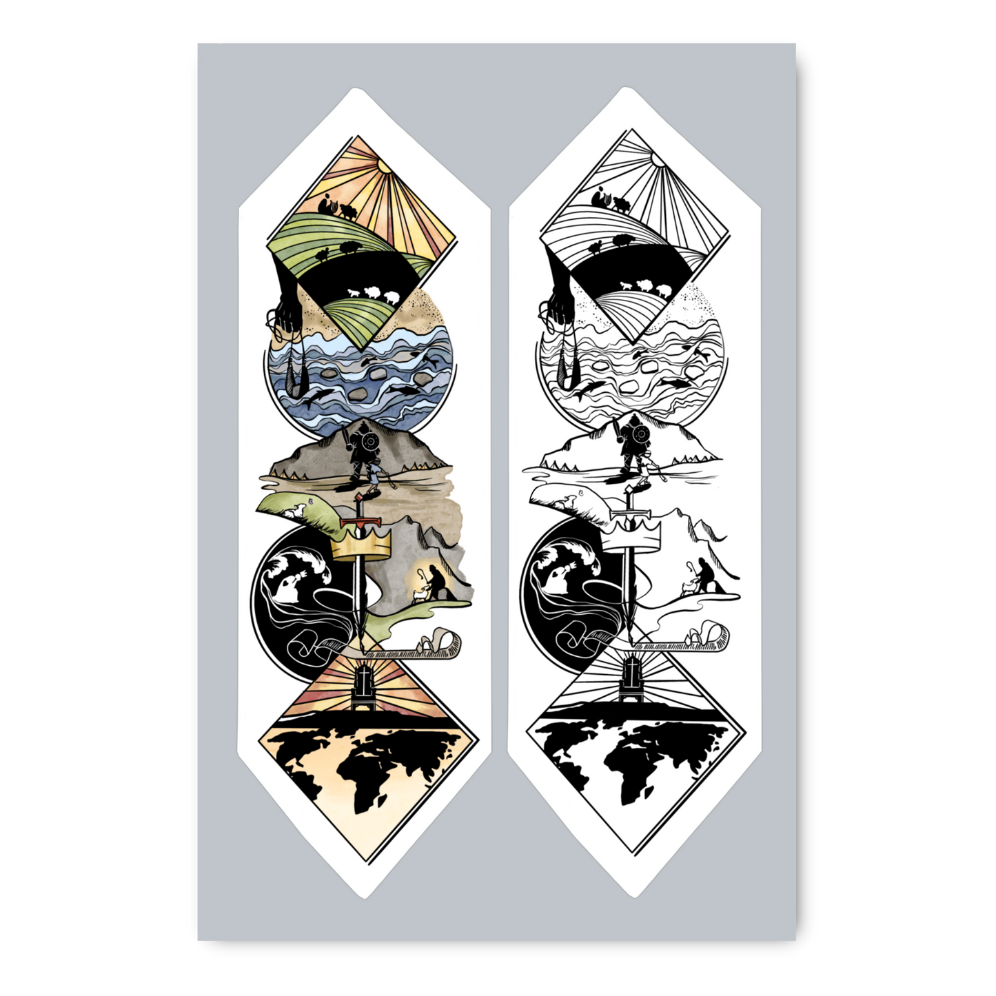 Large Life of King David Sticker Sheet