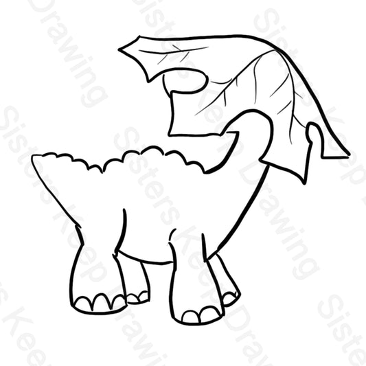 Littlefoot with Treestar - Land Before Time Tattoo Transparent Permission PNG