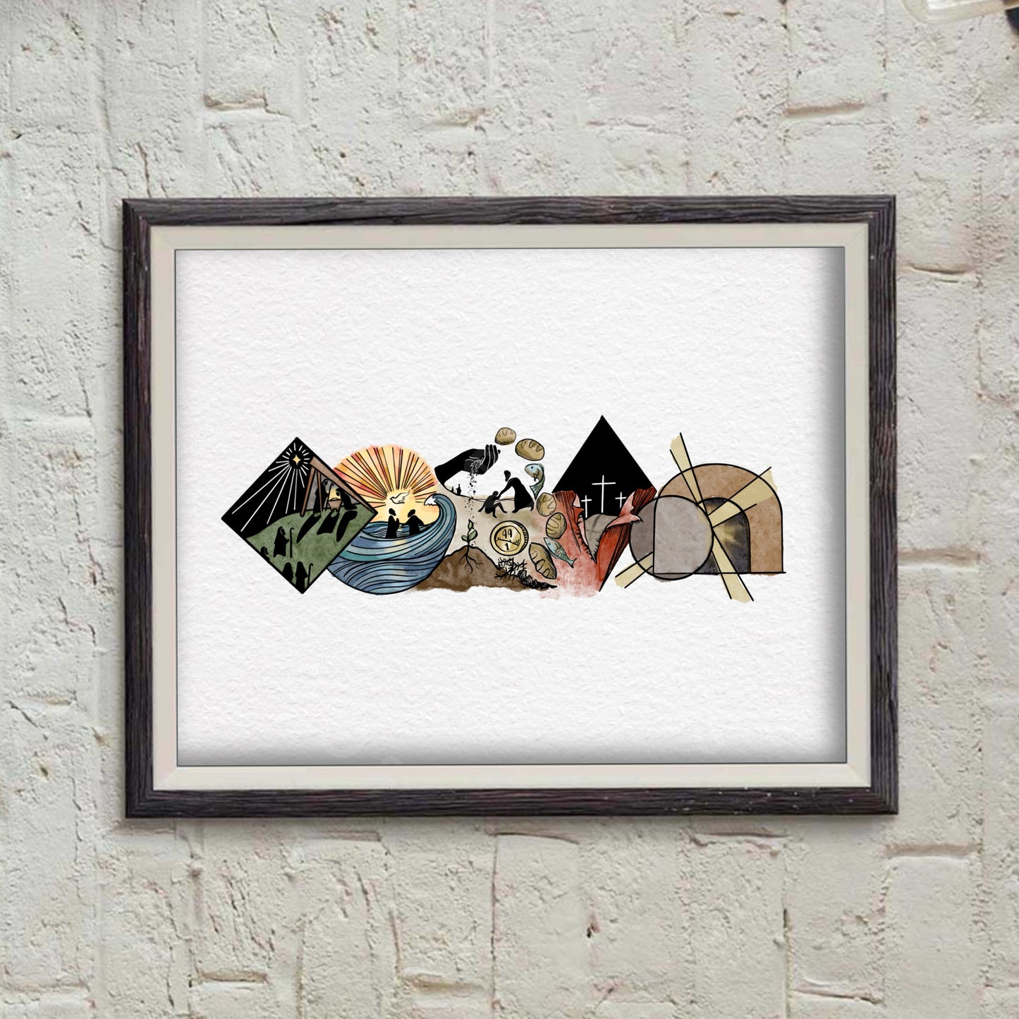 Luke -Colored Bible Print- Black and White