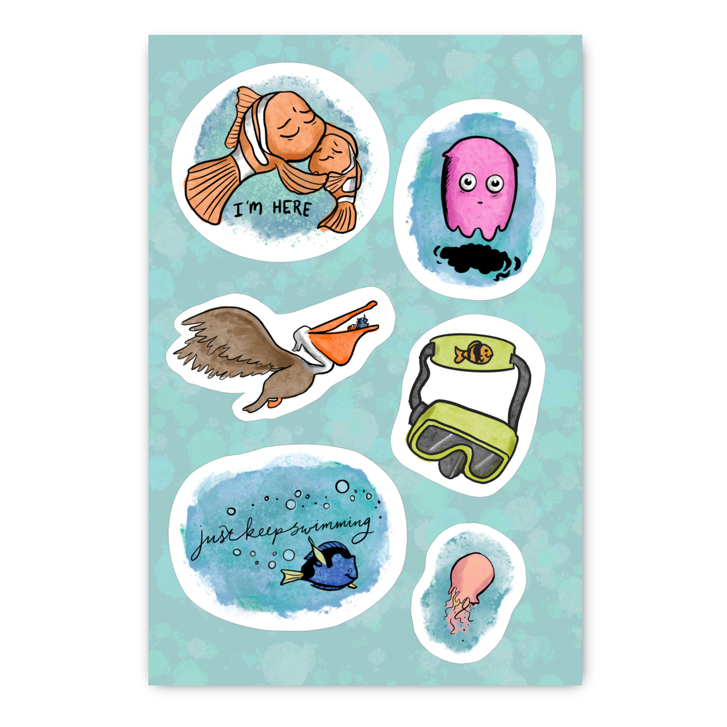 Nemo Inspired Sticker Sheet