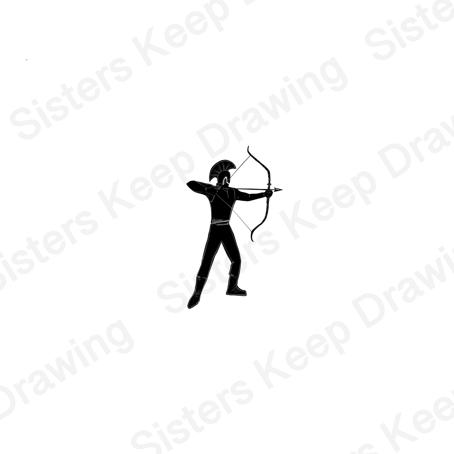 Odysseuus with Bow - Epic Musical Inspired Tattoo Transparent PNG- instant download digital printable artwork