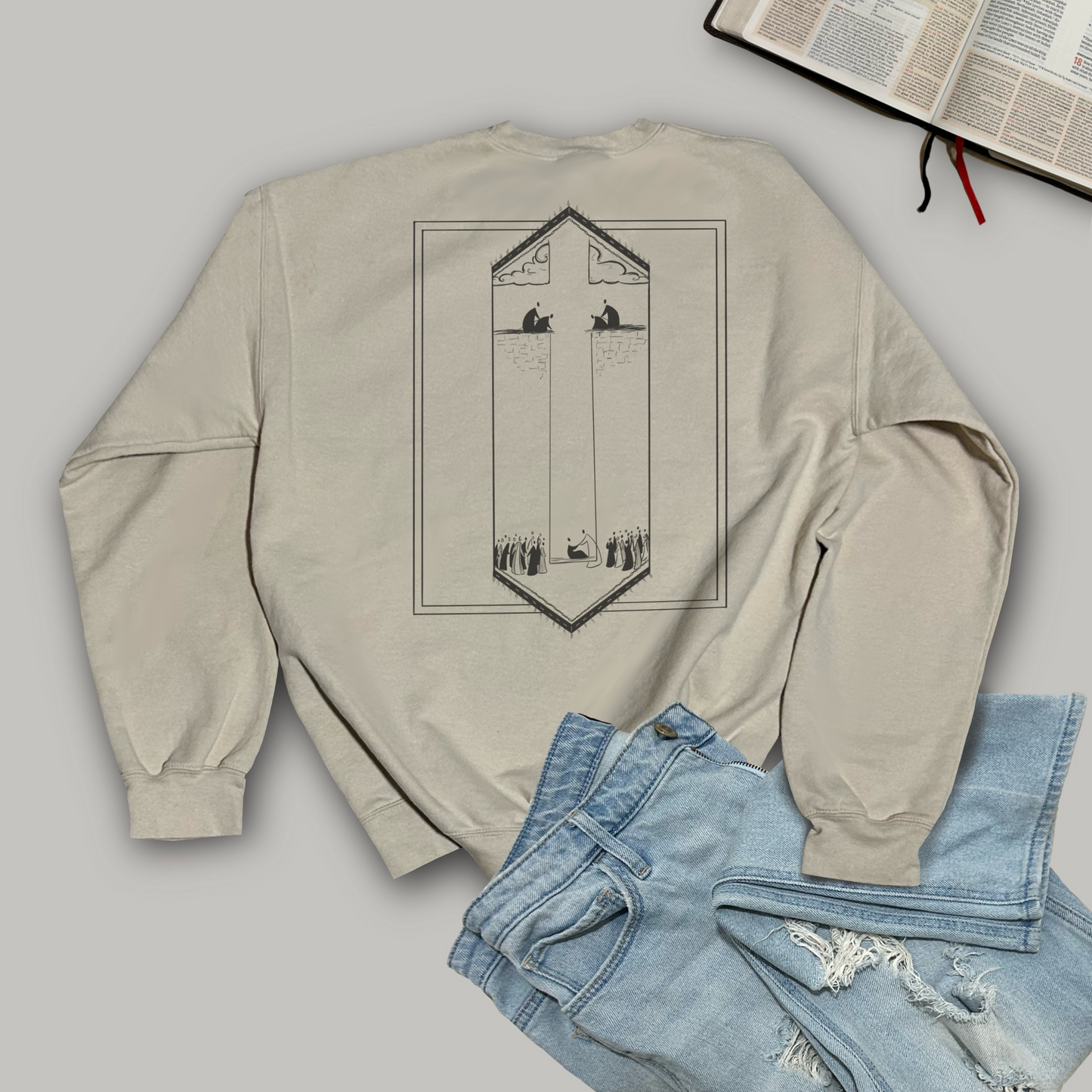 Healing of the Paralytic - Jesus - Softstyle Crewneck