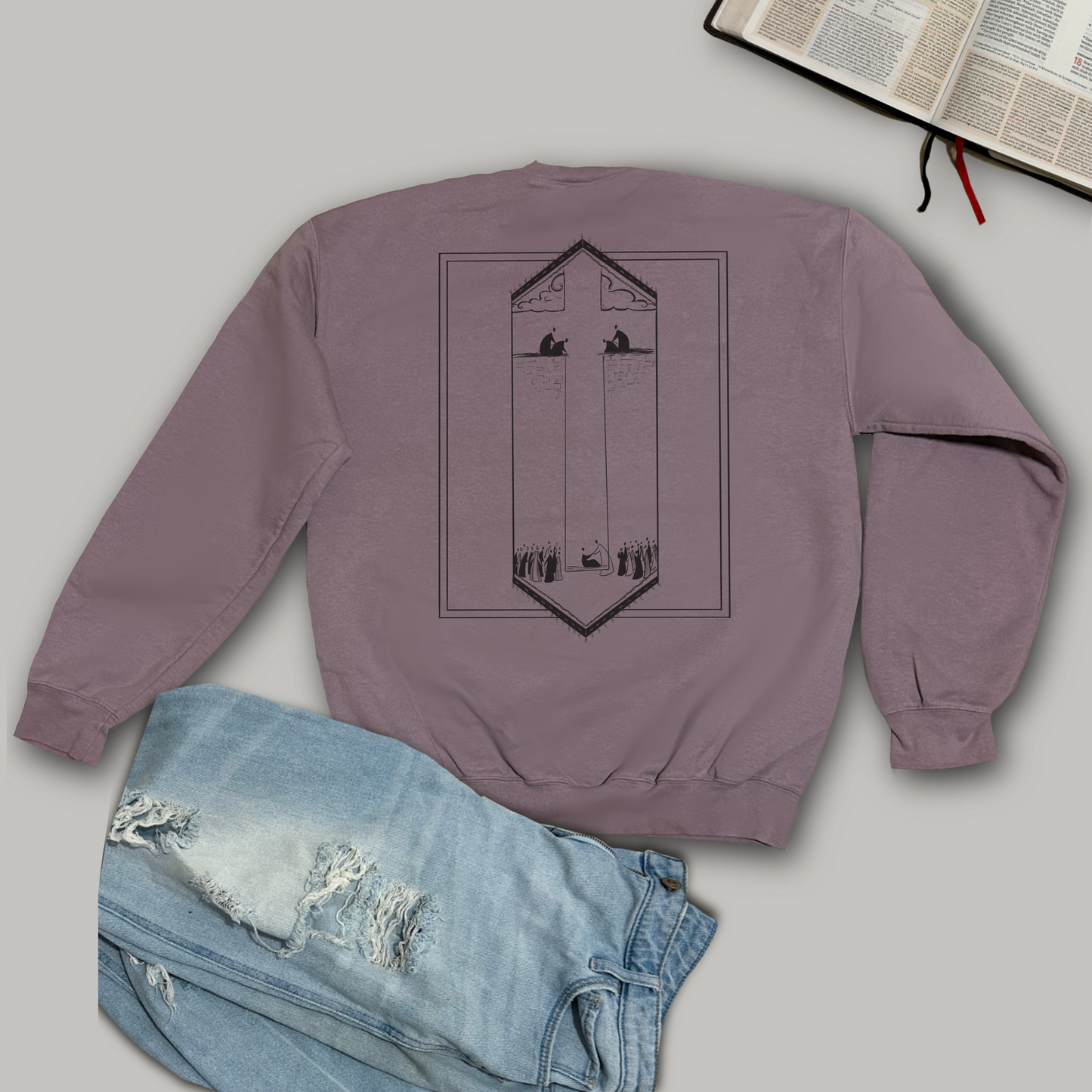 Healing of the Paralytic - Jesus - Softstyle Crewneck