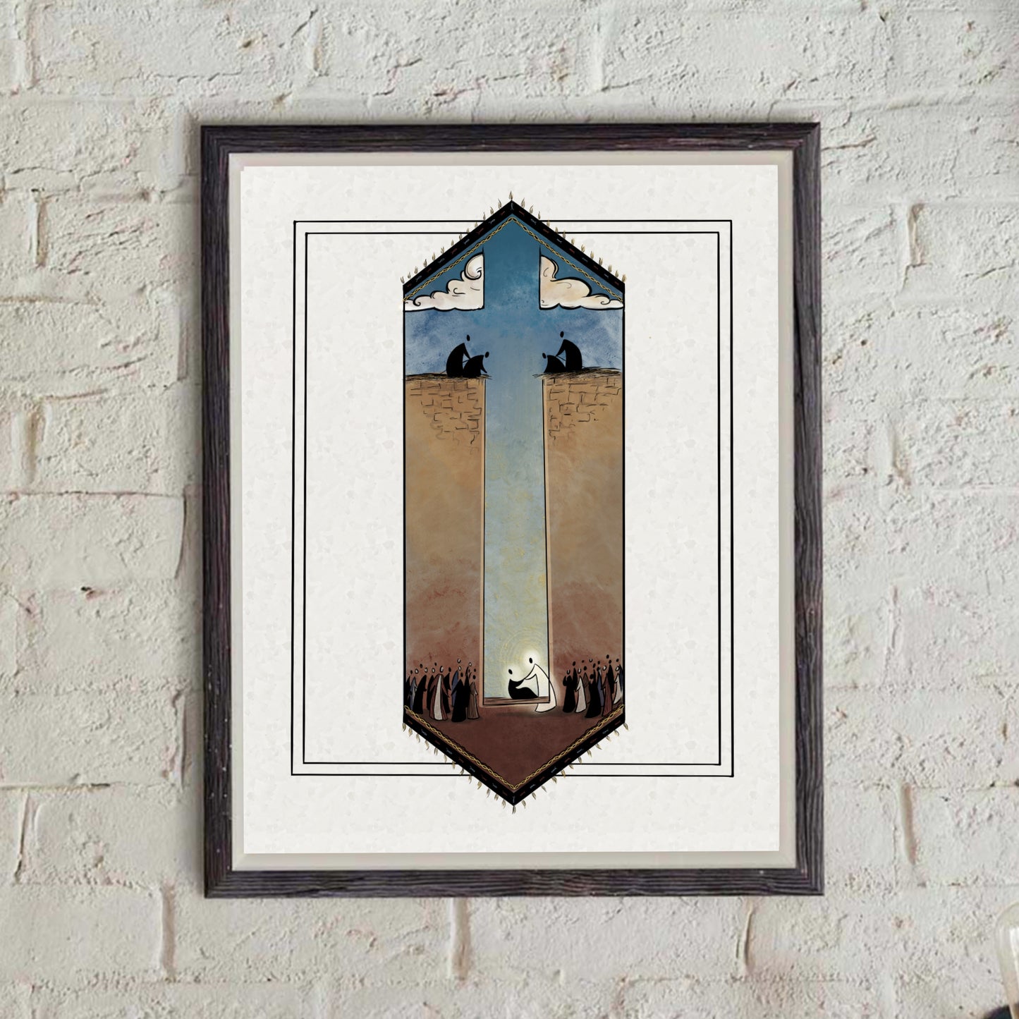 Paralytic Man Print - Jesus' Parables -  Bible - Color