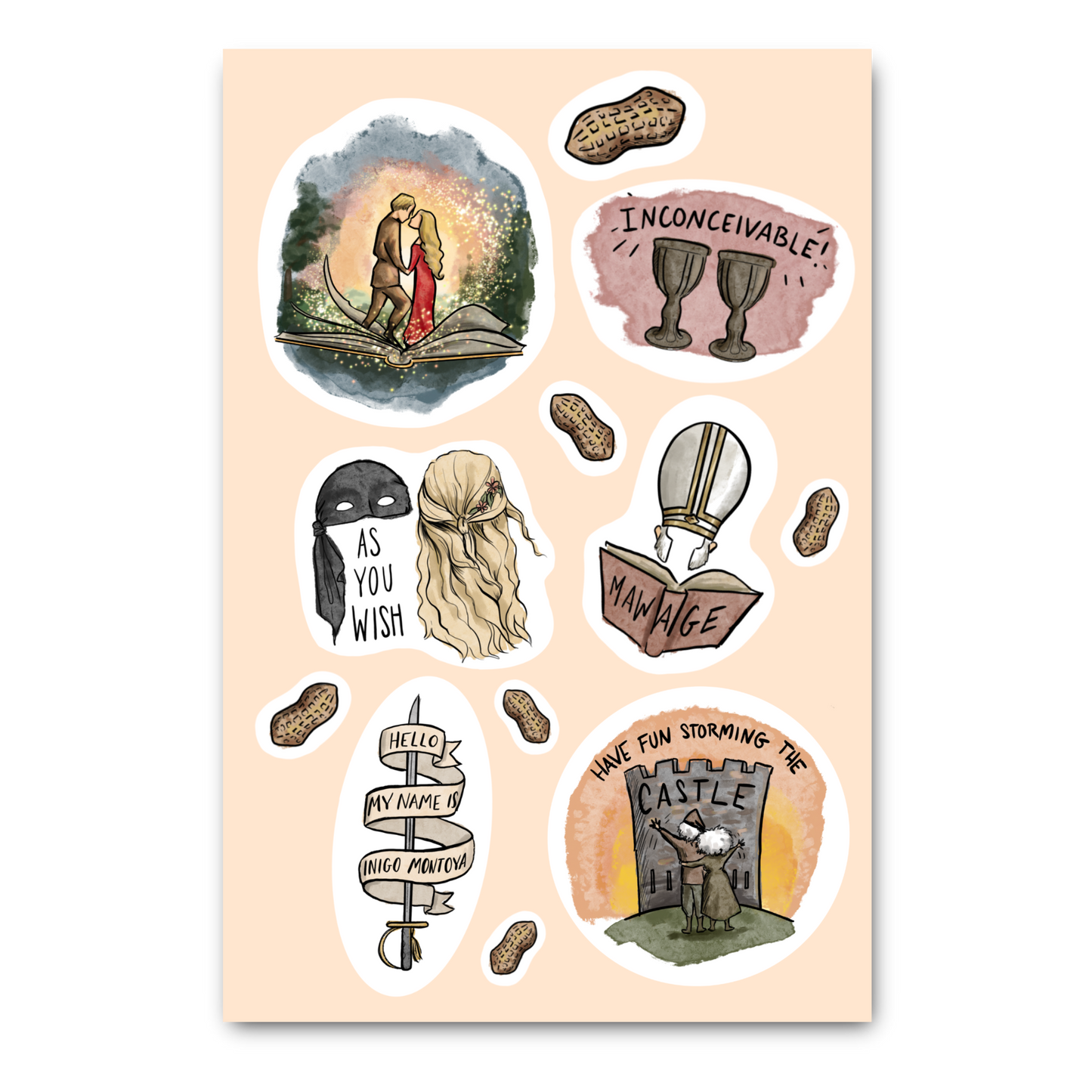 Princess Bride Sticker Sheet