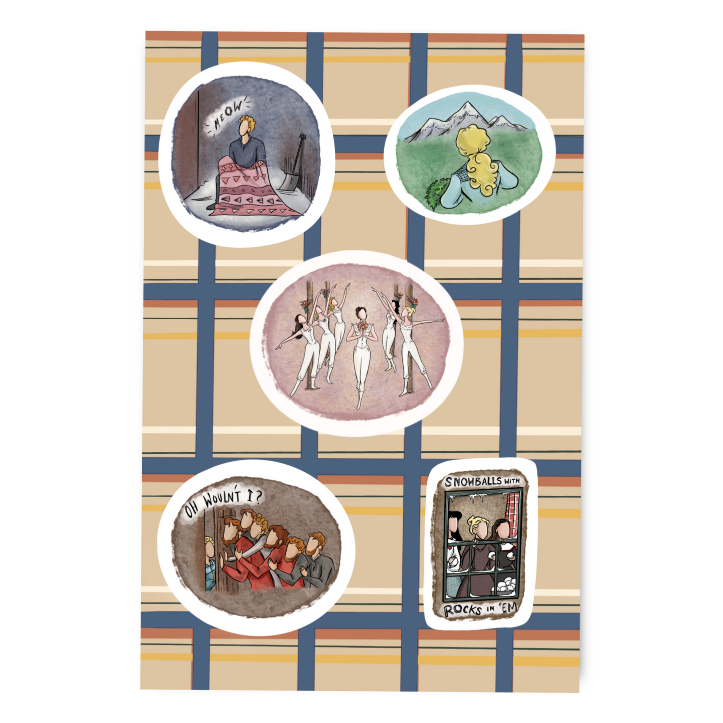Seven Brides for Seven Brothers Inspired Part 2 Sticker Sheet