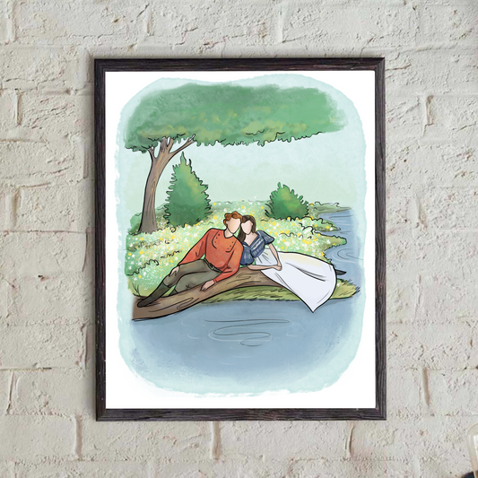 Couple by Pond -Seven Brides for Seven Brothers Inspired print
