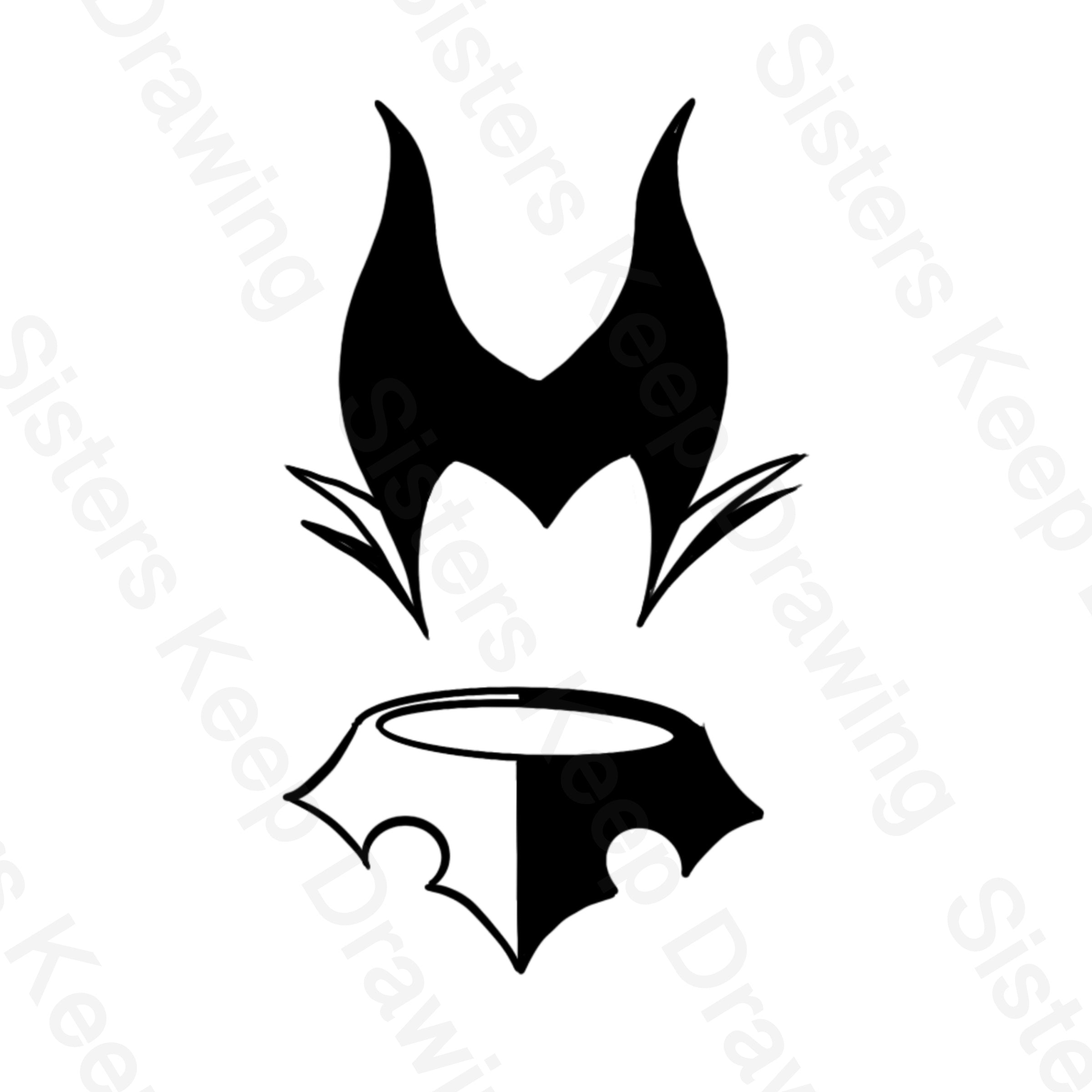Aurora’s Crown and Maleficent’s Headpiece - Sleeping Beauty- Transpare – Sisters Keep Drawing