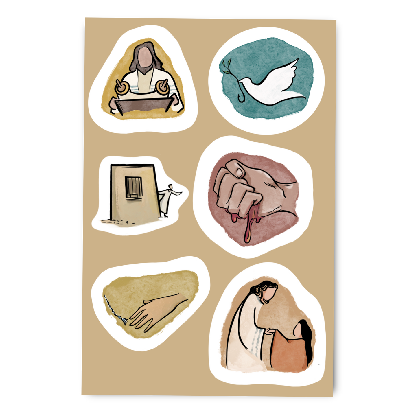 Miracles of Jesus - The Chosen inspired - Bible - Sticker Sheet