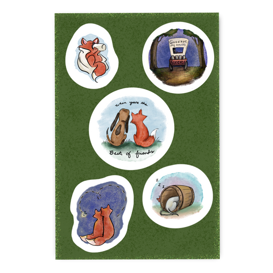 Fox & the Hound inspired Sticker Sheet