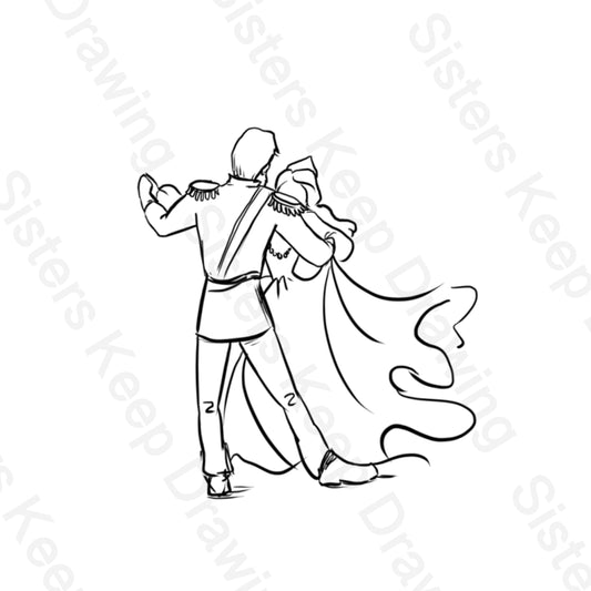 Dancing with her father - Anastasia Inspired Tattoo Transparent Permission PNG