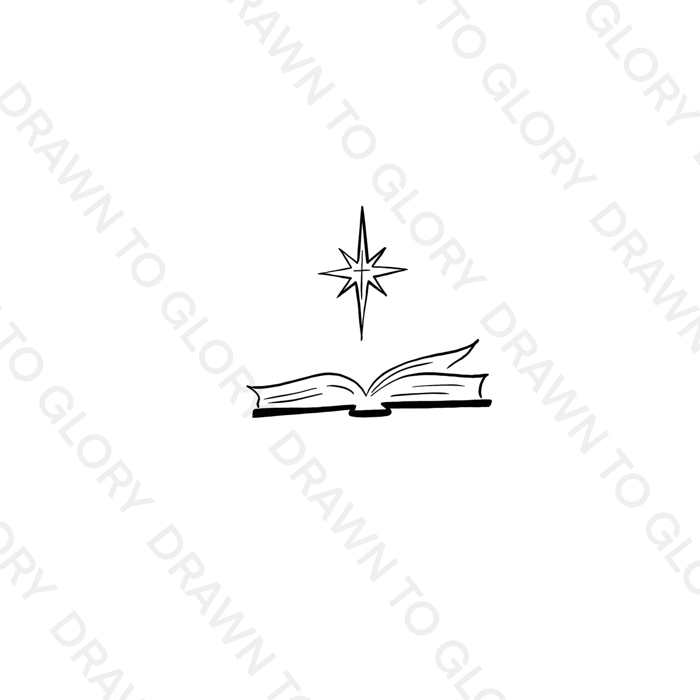 The Promised Messiah - Star with Book - Christmas designs - Tattoo Transparent PNG