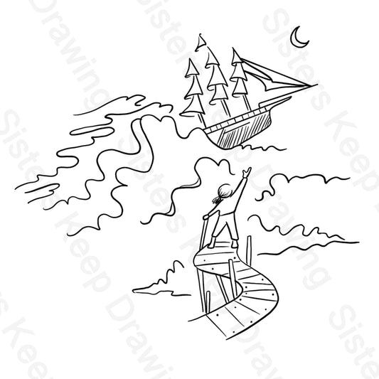 Jim Running After his Father - Tattoo Transparent PNG