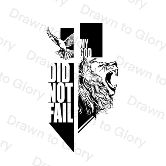 My God Did Not Fail - Lion and Dove - Tattoo Transparent PNG