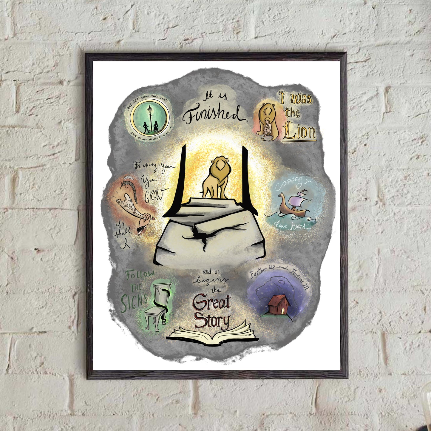 Narnia Inspired Collage Print