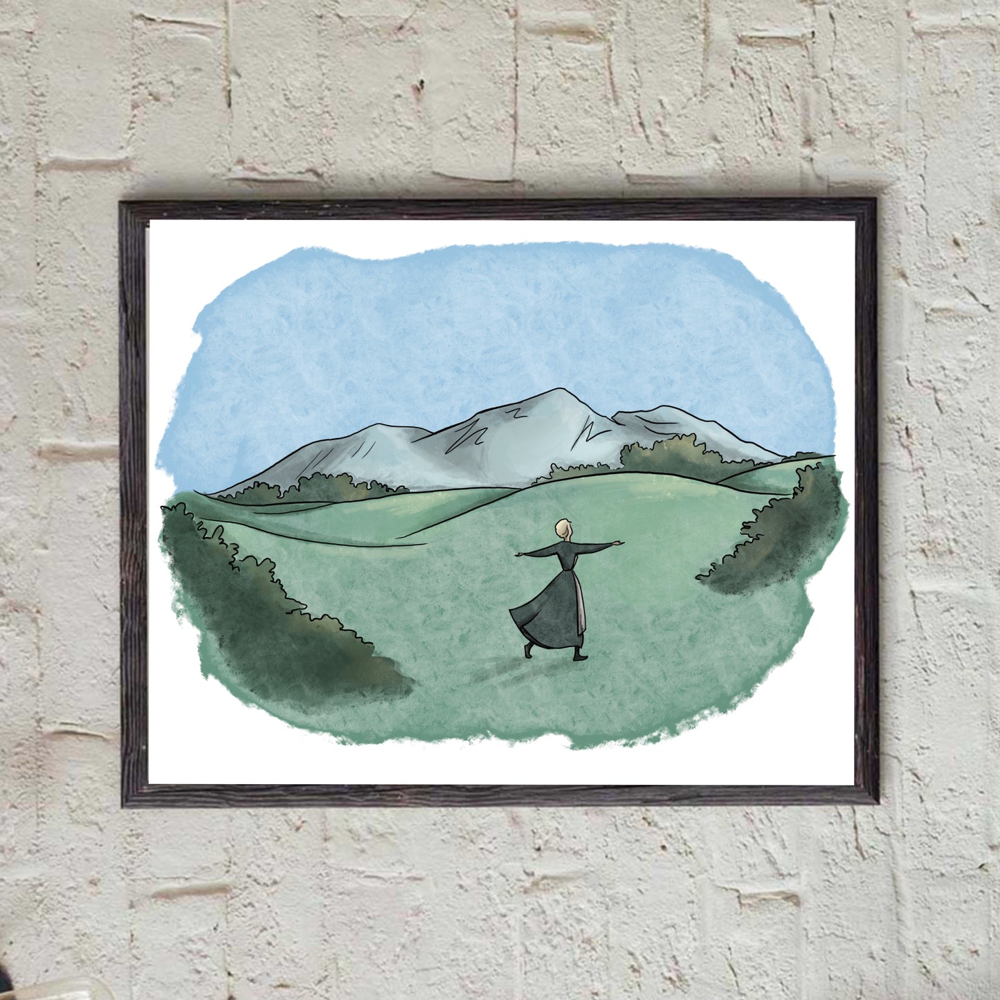 Maria on Hillside - Sound of Music Inspired print