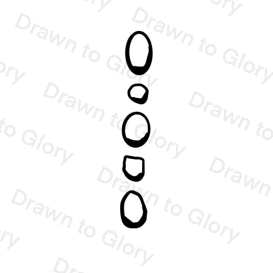 Five Smooth Stones - Bible Tattoo Transparent PNG- instant download digital printable artwork