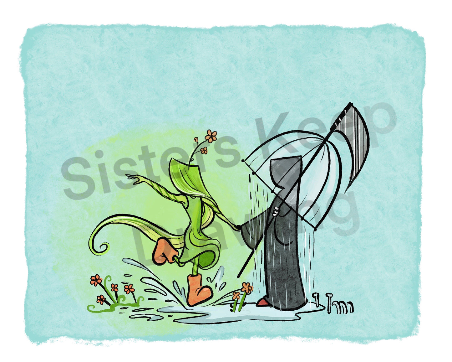 Grim Reaper and Life Downloadable Calendar -instant download digital printable artwork