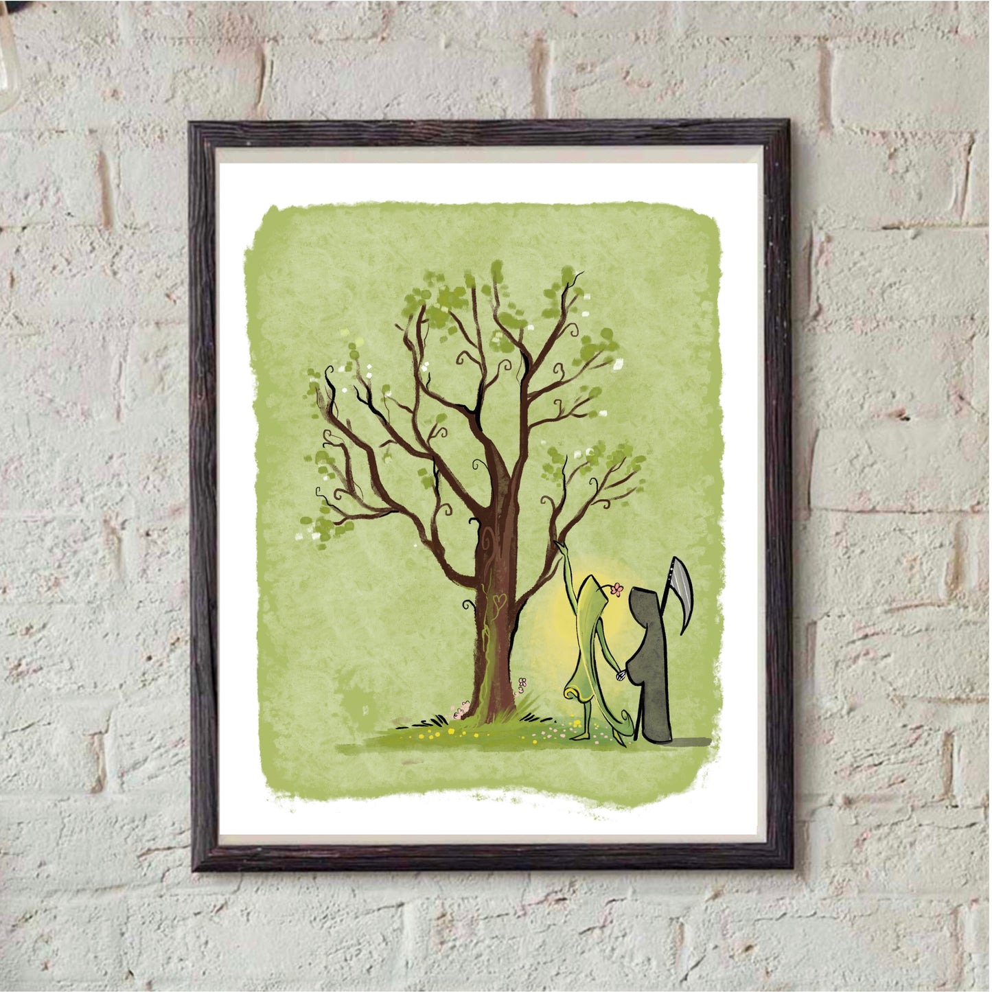 Grim Reaper and Life Spring Print
