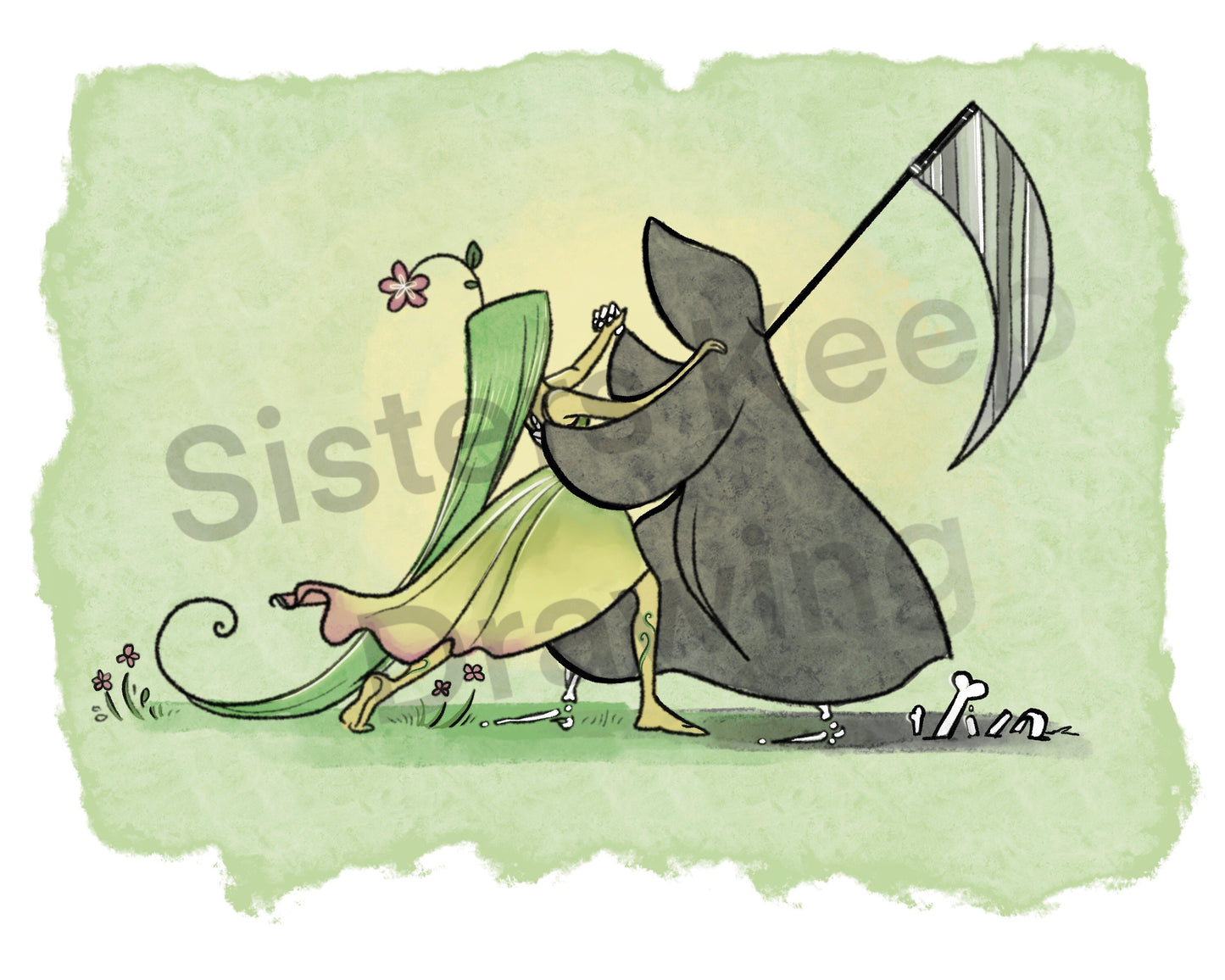 Grim Reaper and Life Downloadable Calendar -instant download digital printable artwork