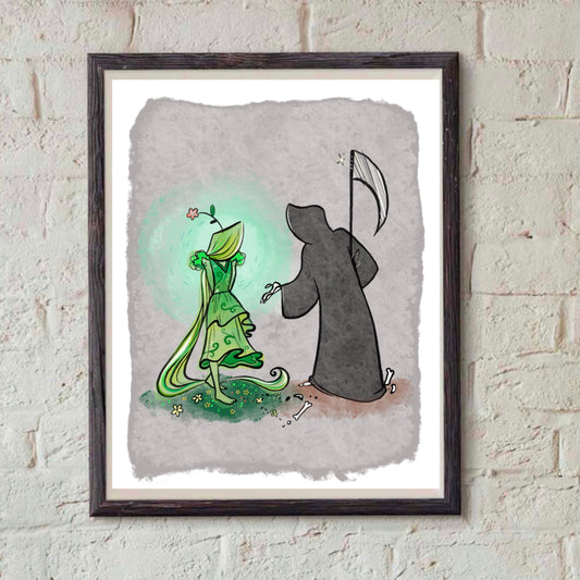 Grim Reaper Asks Life to dance -Print