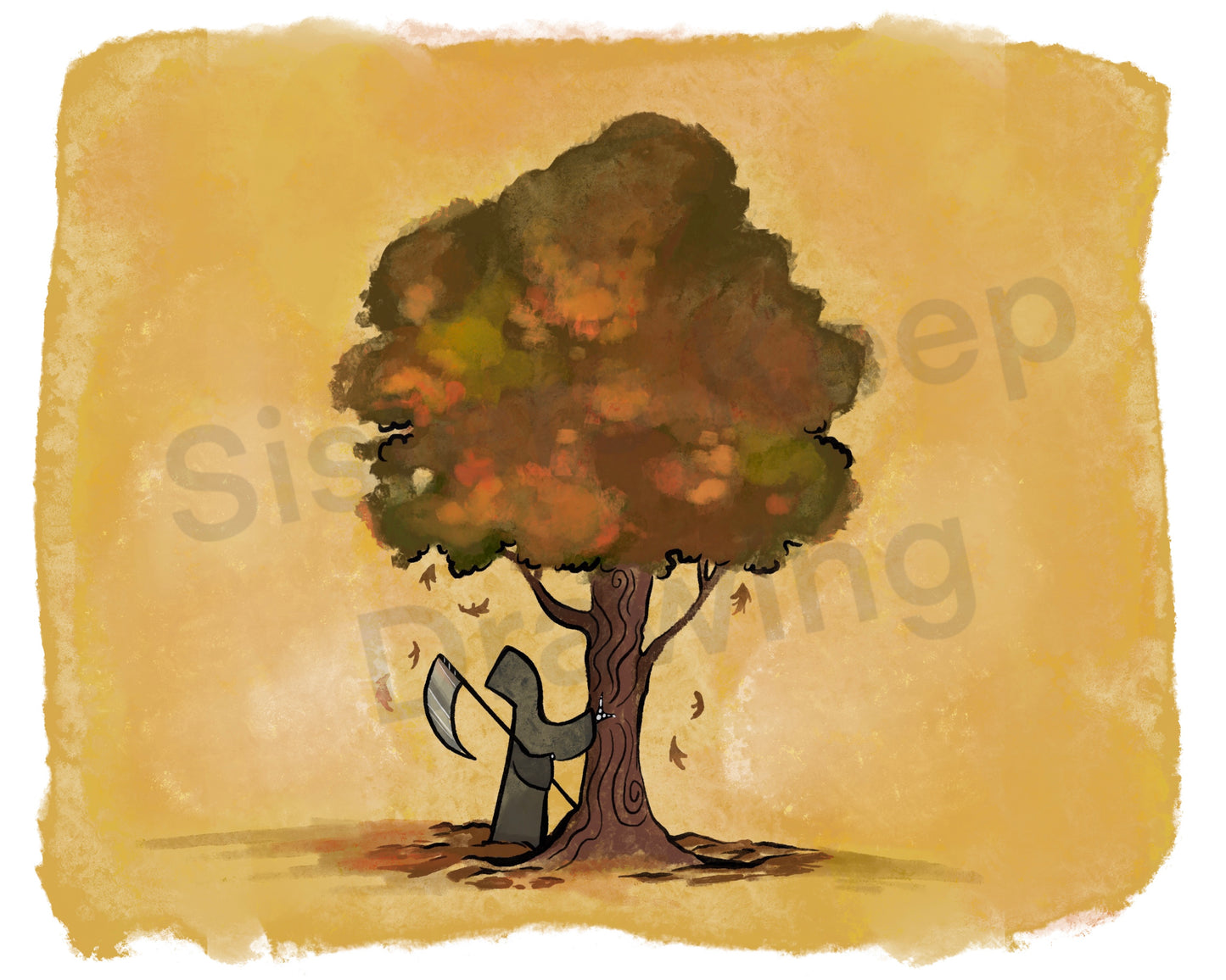 Grim Reaper and Life Downloadable Calendar -instant download digital printable artwork