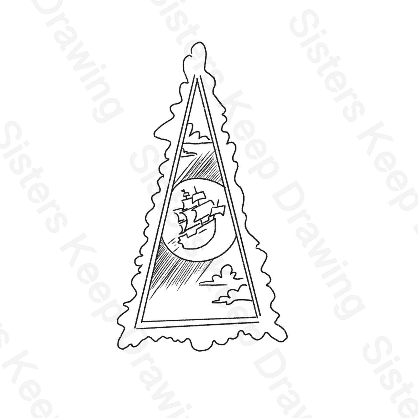 Ship in Portal - Tattoo Transparent PNG