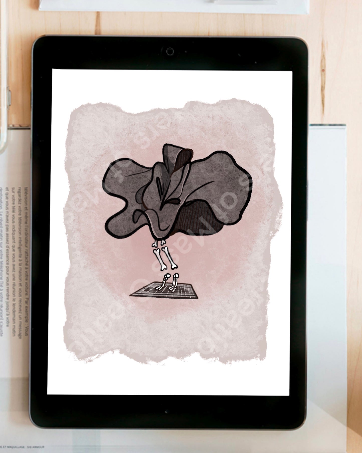 Grim Reaper as Marilyn Monroe - instant download digital printable artwork