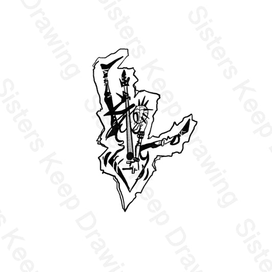 Spiderverse Hobie guitar marvel - Tattoo Transparent PNG