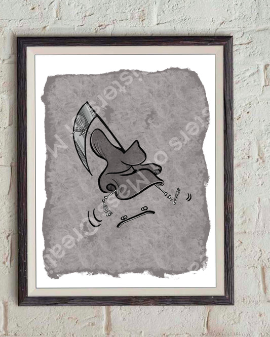 Grim Reaper Kickflip Print